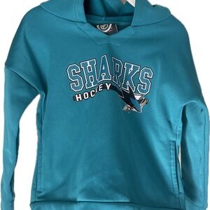 Teal Sharks Hockey Hoodie